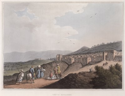 Bethlehem in Palestine, View of the Principal Part of The City with the Arabia Petraea Mountains, from 